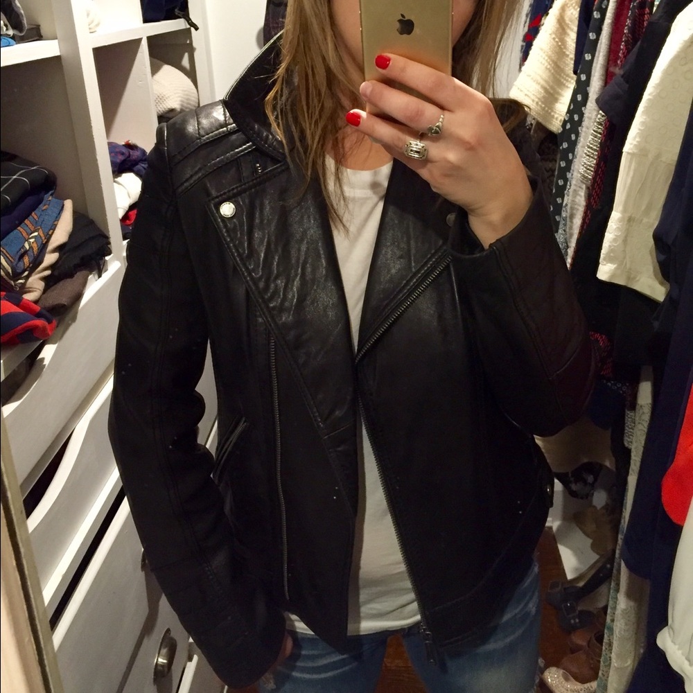 Michael Kors leather Moto jacket.  Size medium.